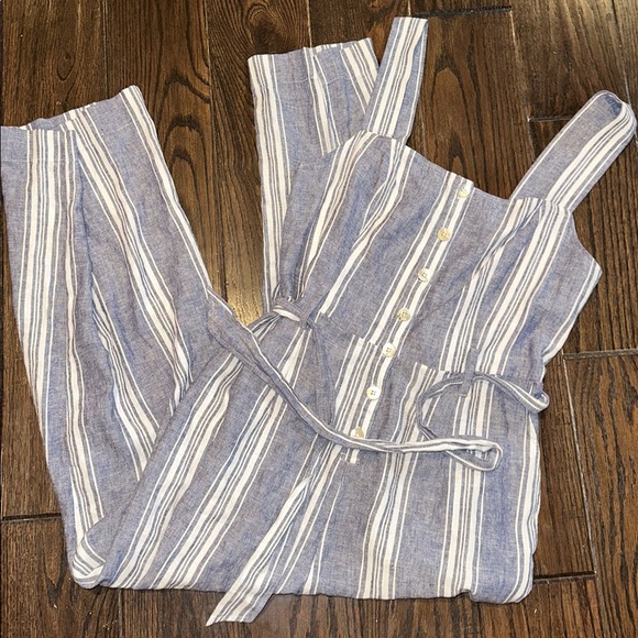 Rails Navy and White Kyra Seaport Stripe pantsuit romper size small - Picture 3 of 12